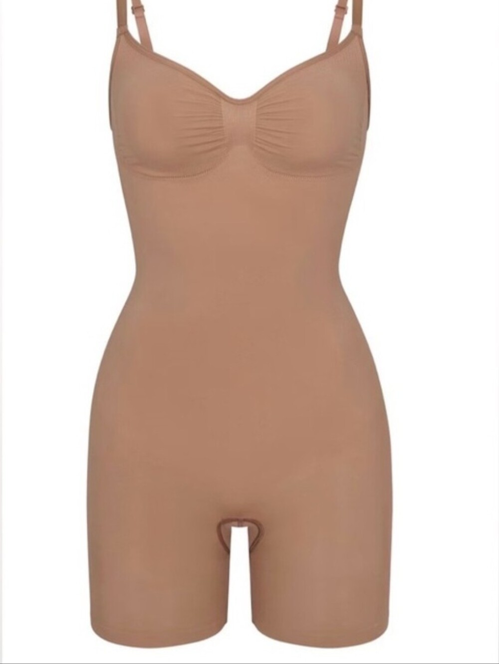 SKIMS Seamless Sculpt Mid Thigh Bodysuit Shapewear – Size L/XL – Clay